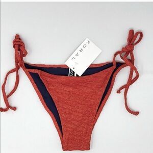 Koral Swim Bronze Metallic Bikini Bottoms NWT